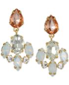 Jewel Badgley Mischka Gold-tone Crystal & Stone Drop Earrings