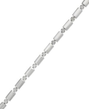 Diamond Dot Dash Bracelet In Sterling Silver (1/5 Ct. T.w.)