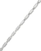 Diamond Dot Dash Bracelet In Sterling Silver (1/5 Ct. T.w.)