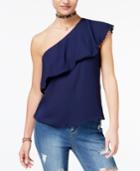 Love, Fire Juniors' One-shoulder Ruffle Top