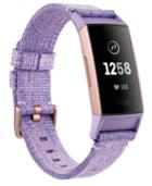 Fitbit Charge 3 Unisex Interchangeable Lavender/rose Gold-tone Fabric & Black Elastomer Strap Smart Watch 22.7mm - A Special Edition
