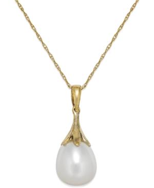 Cultured Freshwater Pearl (21mm) Claw Pendant In 14k Gold