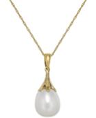 Cultured Freshwater Pearl (21mm) Claw Pendant In 14k Gold