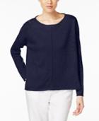 Eileen Fisher Linen-cotton Slub-knit Sweater