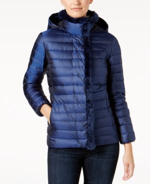 Cole Haan Signature Faux-fur-trim Down Puffer Coat