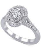 Diamond Oval Halo Ring (1 Ct. T.w.) In 18k White Gold
