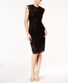 Rachel Zoe Open Back Cap-sleeve Lace Dress
