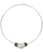 Robert Lee Morris Soho Silver-tone Stone Collar Necklace