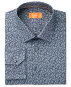Tallia Men's Fitted Mini Rose-print Dress Shirt