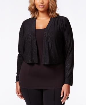 Calvin Klein Plus Size Glitter Bolero Shrug