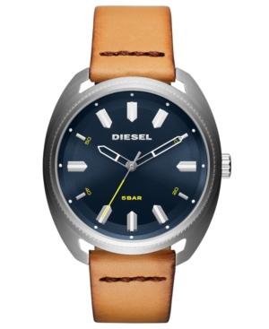 Diesel Men's Fastbak Tan Leather Strap Watch 45mm
