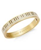 Kate Spade New York Gold-tone And Enamel Piano Hinged Bangle Bracelet