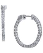 Diamond In & Out Hoop Earrings (1-1/2 Ct. T.w.) In 14k White Gold