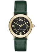 Marc Jacobs Women's Riley Dark Green Leather Strap Watch 28mm Mj1473