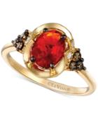 Le Vian Chocolatier Fire Opal (5/8 Ct. T.w.) And Diamond (1/5 Ct. T.w.) Ring In 14k Gold