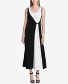Calvin Klein Contrast-panel Maxi Dress