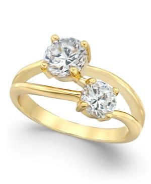 Charter Club Gold-tone Cubic Zirconia Two Stone Ring, Only At Macy's