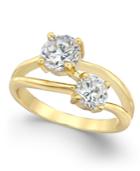 Charter Club Gold-tone Cubic Zirconia Two Stone Ring, Only At Macy's