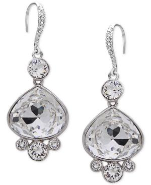 Nina Silver-tone Swarovski Crystal Pear Drop Earrings