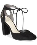 Bar Iii Sabrina Lace-up Block-heel Pumps, Only At Macy's Women's Shoes
