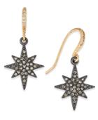 Inc International Concepts Two-tone Pave Star Drop Earrings, Created For Macy's