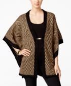 Charter Club Chevron Poncho Sweater, Only At Macy's