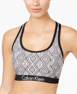 Calvin Klein Printed Racerback Bikini Top Women's Swimsuit
