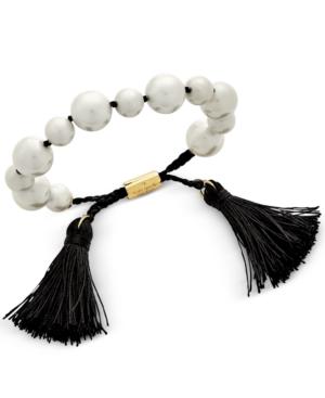 Kate Spade New York Gold-tone Beaded Tassel Slider Bracelet