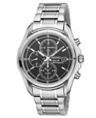 Seiko Watch, Men's Solar Chronograph Stainless Steel Bracelet 39mm Ssc001