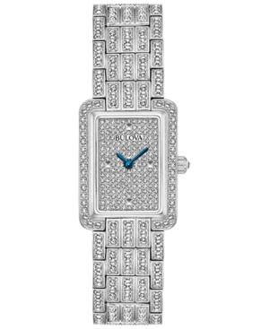 Bulova Women's Crystal Accented Stainless Steel Bracelet Watch 32mm 96l244