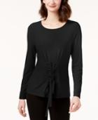 Inc International Concepts Corset-front Top, Created For Macy's