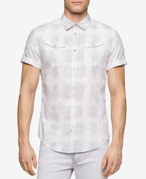 Calvin Klein Jeans Men's White River Reflection Short-sleeve Shirt