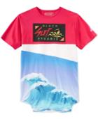 Black Pyramid Men's Surf Wave Pieced Graphic-print T-shirt