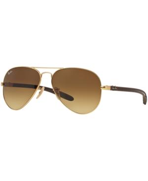 Ray-ban Sunglasses, Rb8307 58 Aviator Carbon Fibre