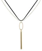 Inc International Concepts Gold-tone Imitation Suede Tassel Pendant Necklace, Only At Macy's