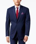 Sean John Men's Classic-fit Stretch High Blue Glen Plaid Suit Jacket