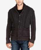 Lucky Brand Men's Cable-knit Shawl-collar Cardigan