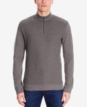 Boss Men's Birdseye Troyer Cotton Sweatshirt