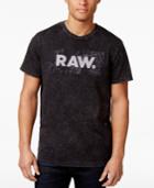 G-star Raw Men's Most Logo Acid-wash Cotton T-shirt