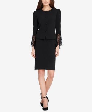 Tahari Asl Lace-cuff Skirt Suit