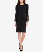 Tahari Asl Lace-cuff Skirt Suit
