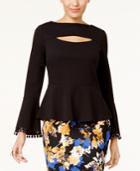 Thalia Sodi Cutout Peplum Top, Created For Macy's