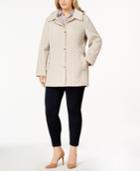 Jones New York Plus Size Hooded Quilted Coat
