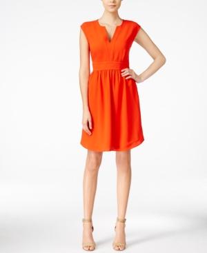 Maison Jules Cap-sleeve Split-neck Dress, Only At Macy's