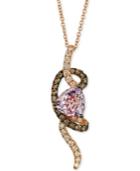 Le Vian Chocolatier Grape Amethyst (1-3/4 Ct. T.w.) & Diamond (1/2 Ct. T.w.) Pendant Necklace In 14k Rose Gold