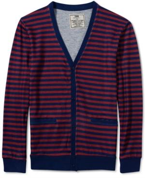 Chor Sweater, Faux Sweater Knit Striped Cardigan