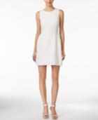 Calvin Klein Sleeveless Jacquard Fit & Flare Dress