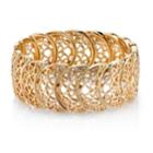2028 Rose Gold Tone Half Circle Filigree Bracelet