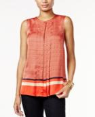 Tommy Hilfiger Printed Pleated Shell, Only At Macy's