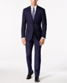 Dkny Men's Blue Tic Slim-fit Suit